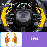 For New DODGE Attitude GT GAC Empow 2024 2025 Carbon Fiber Cover Steering Wheel Paddle Shifter Aluminum Alloy Decor Accessori