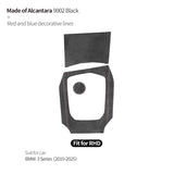 For BMW 3er G20 G21 G28 Center Console Panel and Knob Cover Trim Frame Sticker Car Interior Custom Accessories Made of Alcantara