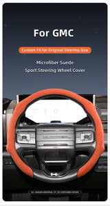 Premium Suede Steering Wheel Cover for GMC Sierra Yukon Car Interior Accessory Hocasen
