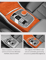 Center Console Panel Trim Frame Sticker for BMW 3er G20 G21 G28 Interior Custom Tuning Accessories Made of Alcantara Interior