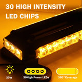 30 LED Amber/White Strobe Warning Light Magnet 12V LED Ambient Light MAGIC COLORM