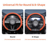 Snap-On Suede Steering Wheel Cover for Mazda Cars