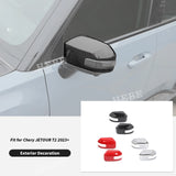 Red ABS Mirror Cover for Jetour Traveler T2 2023 Car Interior Accessory HEBE