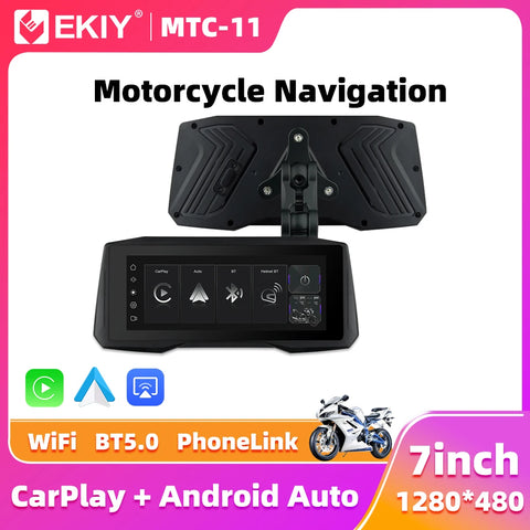 7" Android Head Unit TPMS GPS for Universal Motorcycle Android Head Unit EKIY