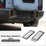 Fog Lamp Cover Iron for Jetour Traveler T2 2023+ Protective Frames HEBE