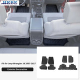 Waterproof TPE Floor Mats for Jeep Wrangler JK 2007-2017 Car Interior Accessory Generic