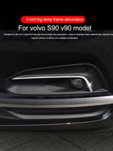 Stainless Steel Fog Light Strip for Volvo V90 S90 Car Interior Accessory LINGLUYANG