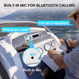 1 DIN Marine Stereo Bluetooth USB for Boat UTV RV Car Interior Accessory AKAMATE