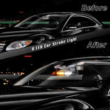 8-LED Windshield Strobe Warning Light Bar Car Interior Accessory MAGIC COLORM