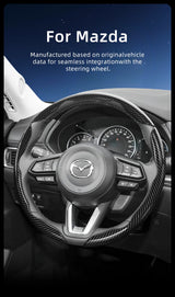 Mazda Carbon Fiber Steering Wheel Cover with Quick Release Car Interior Accessory Hocasen