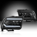 LED Projector Headlights Dual Beam Ford Mustang 05-09