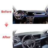 Luxury Leather Dashboard Protection Mat for VW Taos Tharu 2023 Dashboard Mat CATUSIKI