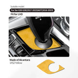 For BMW 5 Series G30 G38 6GT Center Console Gear Shift Panel Trim Sticker Car Premium Interior Accessories Made of Alcantara
