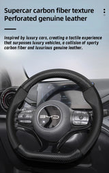Steering Wheel Cover Carbon Fiber Texture BYD Seal
