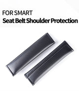 Adjustable Seat Belt Cover Carbon Fiber for Smart Fortwo Car Interior Accessory GMUNI