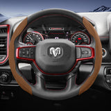Split Suede Steering Wheel Cover for Ram 1500 2500 3500