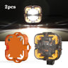 2pcs LED Work Lights with Lampshade For Truck Jeep Off Road SUV UTV ATV Car Headlamp Led Light 12v 24v White & Amber Spot Light