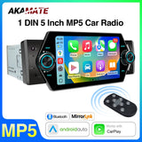 5 Inch MP5 Stereo with CarPlay for Universal Cars Android Head Unit AKAMATE