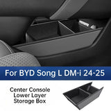 BYD Song L DM i Center Console Lower Layer Storage Box Leather Armrest Box Organizer Auto Interior Accessories Center Console