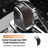 For Chery Tiggo 8 (2019-) Original Leather Center Console Gear Shift Knob Cover Anti Scratch Car Interior Tuning Accessories