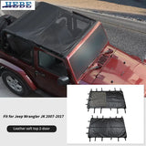 Leather Soft Top Sunshade Cover for Jeep Wrangler JK 2-Door Car Interior Accessory HEBE
