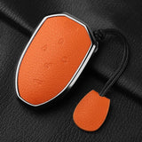 5 Button Aluminum Alloy Goatskin Car Key Case Cover For Trumpchi GAC 2021 Empow J11 J12 J13 J14 J15 J16 GS8 Keychain Accessories