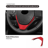 For Toyota RAV4 (2013-2018) Levin / Corolla (2014-2018) Made of Alcantara Steering Wheel Panel Boot Cover Car Interior Accessory