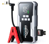 Car Jump Starter With Air Compressor, 6000A Powerful Car Battery Starting Device, LCD Screen, 21800mAh