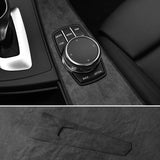 For BMW 3 Series F30 F31 F34 F35 3GT Car Center Console Multimedia Panel Trim Frame Sticker Interior Accessory Made of Alcant