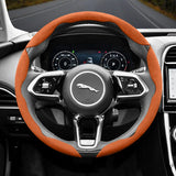 Segmented Suede Steering Wheel Cover for Jaguar XF XE