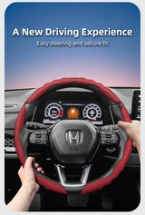 Breathable Leather Steering Wheel Cover for Honda