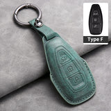Car Key Cover For Ford Puma Grand C Max Focus Mondeo Kuga Fiesta Ecosport Transit Kuga Leather Car Key Case Cover