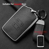 Metal and Leather Car Key Case Cover For Renault Clio Kadjar Capture Koleos Espace Master Talisman Talisman Scenic Protect Cover