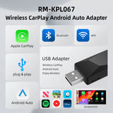 2-in-1 Wireless CarPlay and Android Auto Adapter for Cars CarPlay Adapter OEM