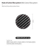 For BMW 1er 2er 3er 4er Z4 X3 X4 IX3 X5 X6 Car Console Multimedia Knob Trim Sticker Carbon Fiber Interior Tuning Accessories