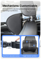 Leather Car Seat Headrest Cushion with Multi-Function Memory Foam Car Neck Pillow