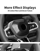 Carbon Fiber Car Steering Wheel Airbag Cover for BMW 5 Series I5 G60 (2023-) X3 G45 (2025-)
