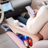 For Leapmotor T03 20-25 Car Leather Armrest Box Central Console Storage Wireless Fast Charging Armrest Organizer Accessories
