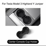 For Tesla Model 3 Highland Y Juniper Center Console Cup Holder Silicone Non-Slip Storage Box Slot Interior Accessories Car In