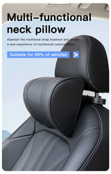 Leather Car Seat Headrest Cushion with Multi-Function Memory Foam Car Neck Pillow Car Accessory OEM
