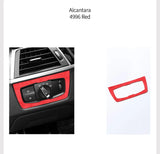 For BMW F30 F32 F34 Car Headlight Switch Knob Panel Trim Frame Decoration Sticker Interior Tuning Accessories Made of Alcantara