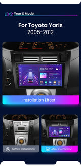 9-Inch Android 12 Head Unit for Toyota Yaris 2005–2012 Android Head Unit JIUYIN