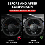 Mocha Suede Carbon Fiber Steering Cover for Alfa Romeo Car Interior Accessory Hocasen