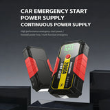 Portable 12V Emergency Jump Starter: 2000A Peak, 4 Lighting Modes, USB Output Jump Starter MINUS TWO Red