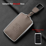 Metal and Leather Car Key Case Cover For Renault Clio Kadjar Capture Koleos Espace Master Talisman Talisman Scenic Protect Cover