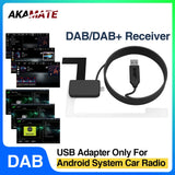 DAB+ Digital Radio Receiver USB Adapter for Android Car Interior Accessory AKAMATE