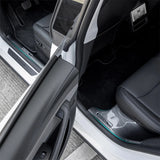 For Tesla Model Y 3 Juniper Highland Front Rear Door Bumper Sill Protector Seat Guard Plate Anti-Scratch Interior Accessories