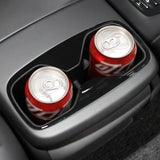 Kia EV9 2024 2025 Car Cup Holder Armrest Storage Box Rear Shock-Absorbing Cup Tray Tidying Car Accessories Black TPE Drinks H