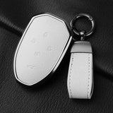 5 Button Aluminum Alloy Goatskin Car Key Case Cover For Trumpchi GAC 2021 Empow J11 J12 J13 J14 J15 J16 GS8 Keychain Accessories