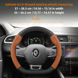 Suede Matte Carbon Steering Wheel Cover for Renault